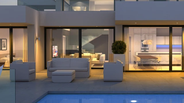 Роскошная вилла на юго-востоке Коста-Бланки с потрясающими видами на Средиземное море. Современный дизайн, открытые пространства и гармония с природой.…