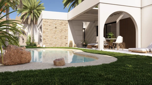 Modern Villas with Smart Climate Control, Designer Kitchen, Private Pool, and Sustainable Features in Tranquil Setting