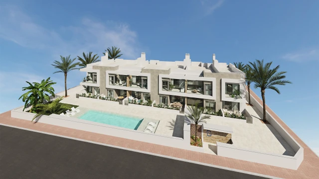 Новые апартаменты с бассейном и садом у моря в Пилар-де-ла-Орадада