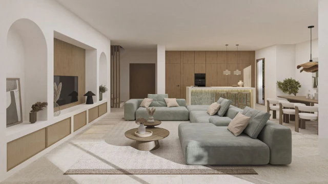 Вилла с видом на море и ибицкий шарм на побережье Бениссы