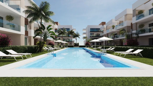 Apartamentos de obra nueva con amplias terrazas y piscina comunitaria