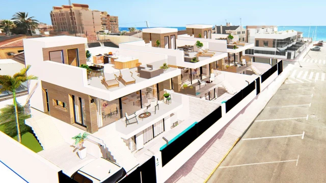 Эксклюзивные виллы на берегу моря в Ла Мата, Аликанте: роскошь и комфорт у моря.