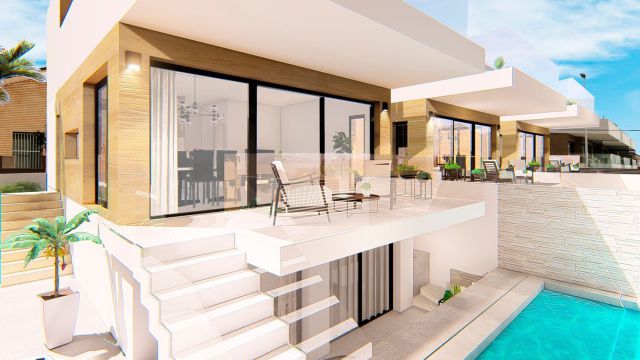 Эксклюзивные виллы на берегу моря в Ла Мата, Аликанте: роскошь и комфорт у моря.