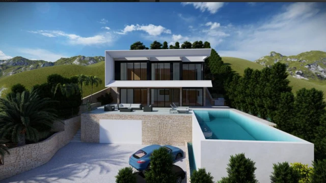 Элитная вилла с панорамным видом на море в Алтеа