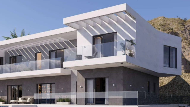 Новая вилла с видом на море в Финестрате, Аликанте