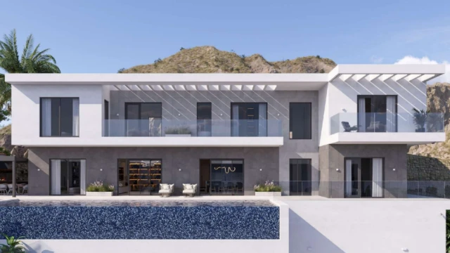 Новая вилла с видом на море в Финестрате, Аликанте