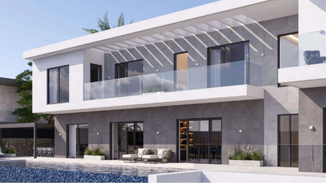 Новая вилла с видом на море в Финестрате, Аликанте