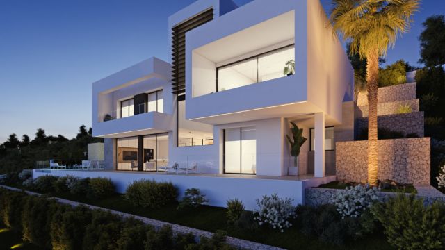 Роскошная вилла с панорамным видом на море в Альтея