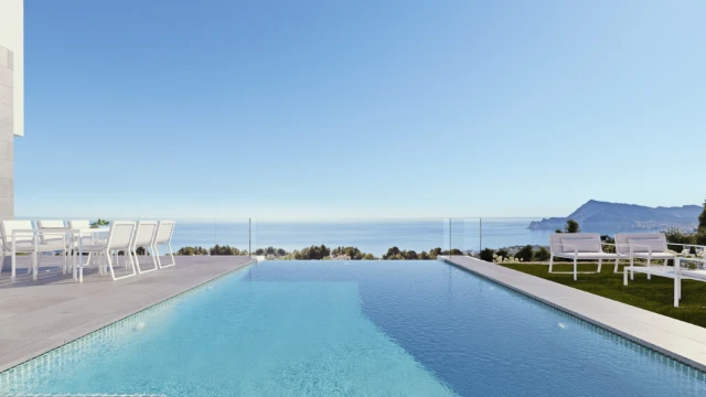 Роскошная вилла с панорамным видом на море в Альтея