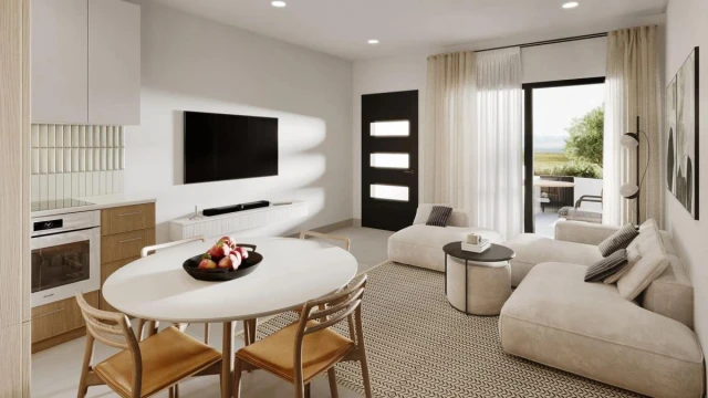 Современные апартаменты у моря с садом или солярием в Пуэрто-де-Масарроне