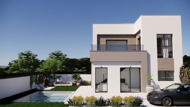 Новые современные дома в Рохалесе с частным бассейном и солярием