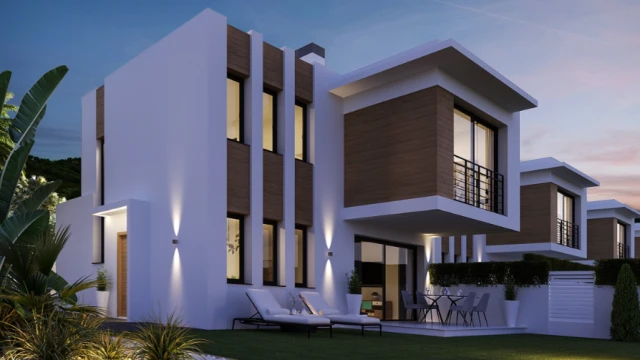 Новые современные виллы у подножия Монго в привилегированном районе Дении