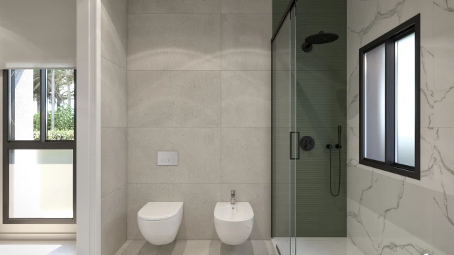 Современные виллы с бассейном и солярием в закрытом комплексе в Мурсии