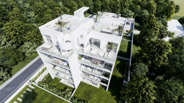 Elegant Coastal Apartments with Gardens and Pool Near the Beach