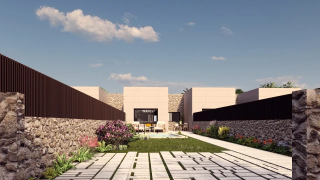 Новые роскошные таунхаусы с садом и бассейном рядом с Мурсией