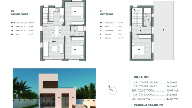 Новый современный дом в Рохалесе с садом, парковкой и опцией частного бассейна