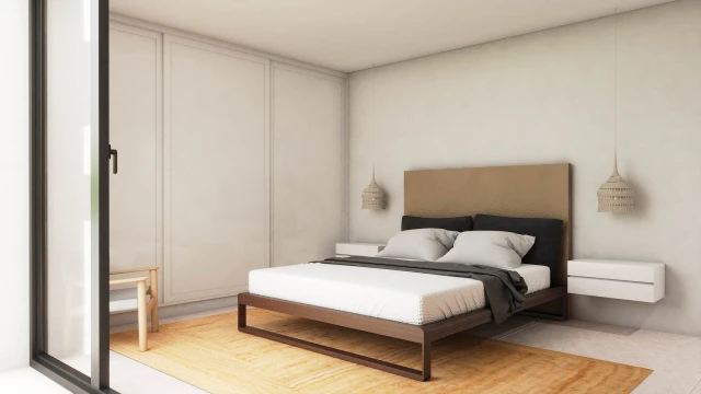 Современные новые виллы на одном уровне с солярием и бассейном в Рохалесе