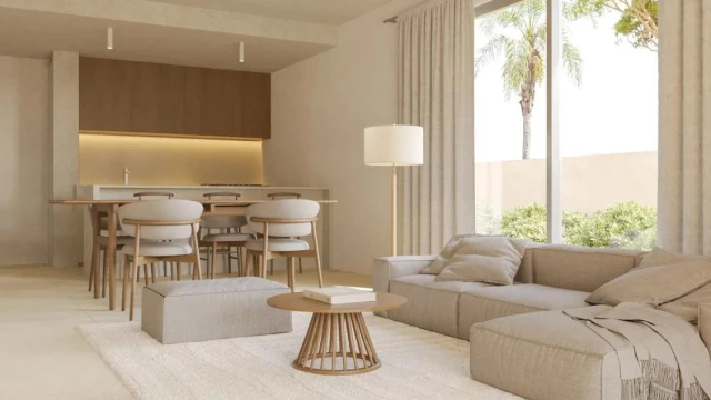 Таунхаусы у моря в Дении с садом, террасами и бассейном