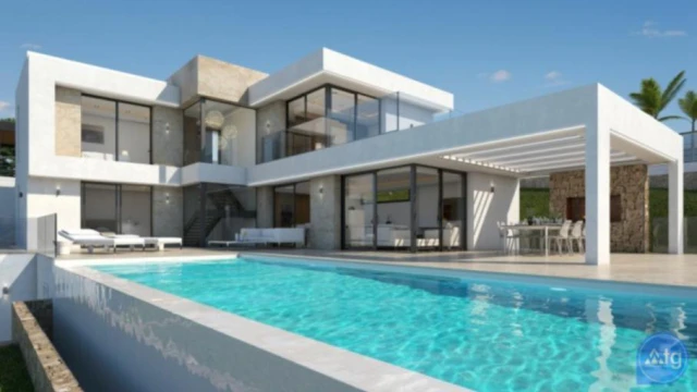 Современный дом в Хавеа с видом на море