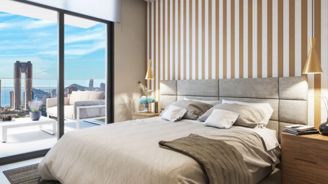 Modern sea-view apartments in a new landmark tower in Benidorm