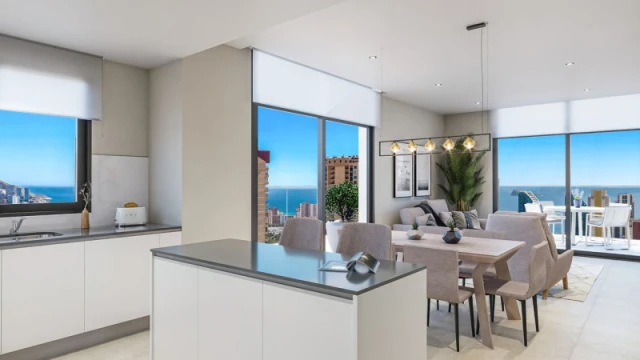 Modern sea-view apartments in a new landmark tower in Benidorm