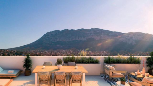 Современные квартиры у моря в Дении с бассейном и видом на природу