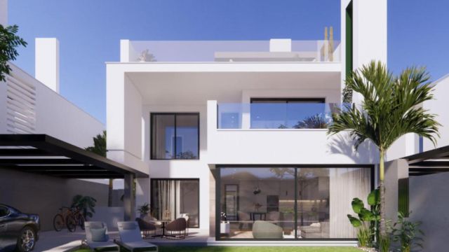 Современные виллы с бассейном и солярием рядом с Мар Менор, Мурсия