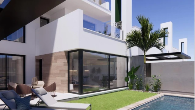 Современные виллы с бассейном и солярием рядом с Мар Менор, Мурсия