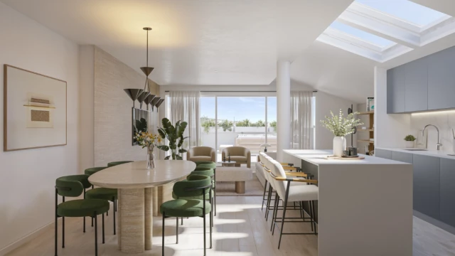 Современные квартиры у моря в Хавеа с террасами, бассейном и гаражом