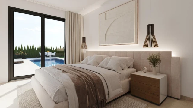 Новые виллы с частным бассейном на гольф-курорте в Мурсии