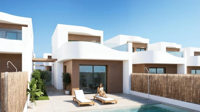 Новые отдельностоящие виллы с бассейном в Лос Монтесинос, Коста-Бланка